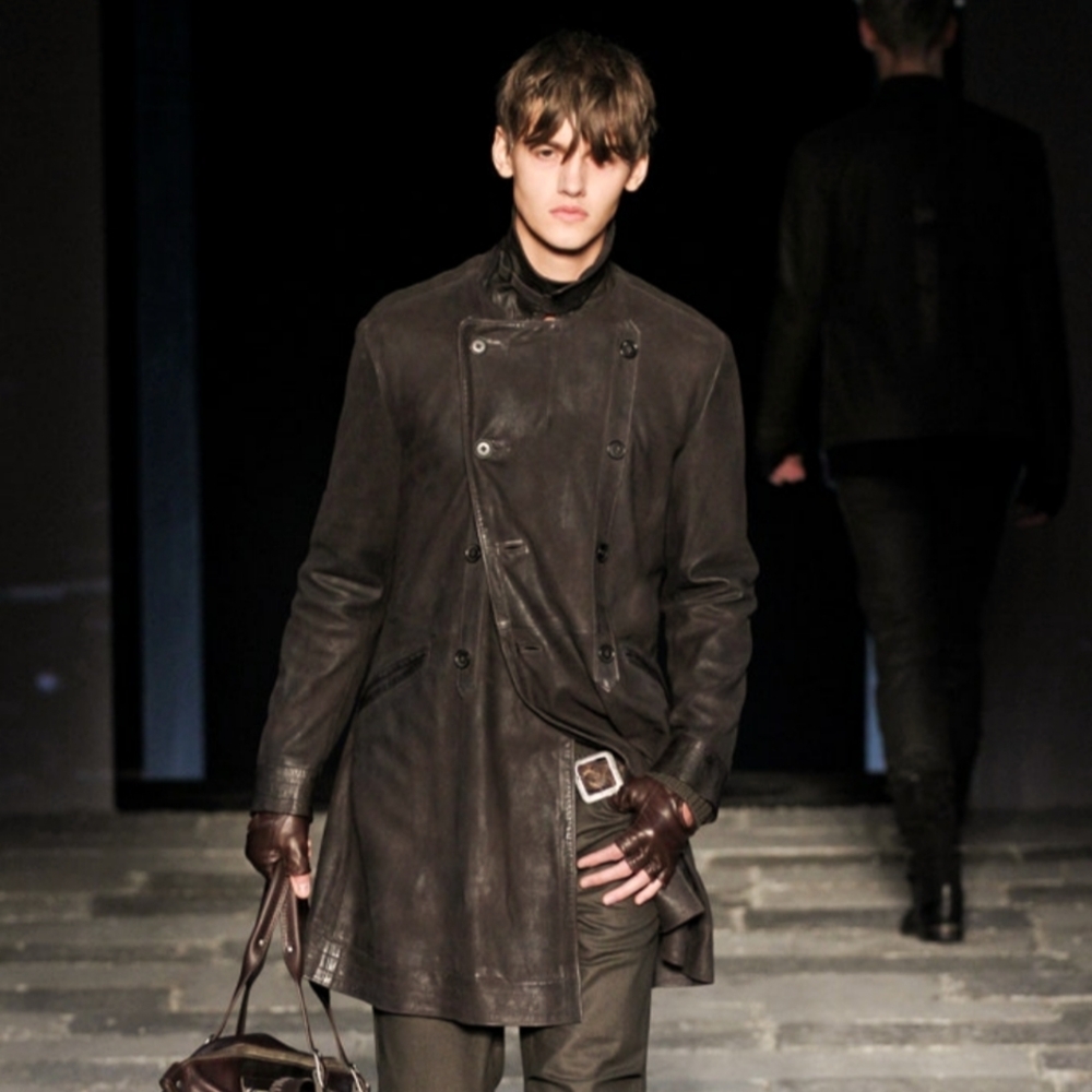 Washed Suede Trench